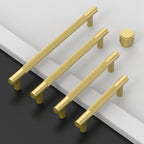 Amerdeco 10 Pack Brushed Gold Cabinet Pulls 3 Inch(76mm) Hole Center Drawer Pulls Cabinet Hardware Kitchen Cabinet Handles for Bathroom ZH0031