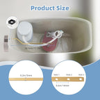 Hibbent 2 Pack Metal Toilet Handle Replacement, Compatible with TOTO THU068#CP Trip Lvr for St743S, Brass Handle Trip Lever, Side Mount Toilet Tank Flush Lever, Brushed Nickel