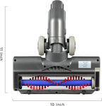 Upgraded Hardwood Floor Vacuum Attachments with Headlights for dyson V10 V11,Replacement Parts Motorhead for Dyson ,Soft Roller &PP Bristle Motorized Brush Accessories for Marble,Carpet,Rug Cleaning.