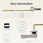 iFealClear Universal Metal Toilet Flush Handle Replacement, Front Mount Toilet Handle Replacement Compatible with Kohler, American Standard, TOTO, Mansfield, Solid Brass, Brushed Nickel