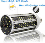 Intpro LED Light Bulb,80W LED Corn Light Bulb Lamp 8000LM E26/E27 5000K 85V~265V Super Bright Cob Light LED Garage Lights for Basement barn Workshop Warehouse Factory Porch Backyard High Bay Street