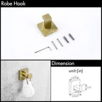 BAGNOLUX Bathroom Hardware Set 4 Pieces, Bath Towel Holder Set SUS304 Stainless Steel, Towel Bar Rack Set for Wall Mounted, Gold Bathroom Accessories Set Heavy Duty, Brushed Light Yellow Gold