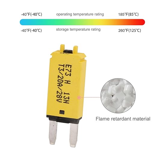 E73 ATM Manual Reset Fuse Low Profile Mini Blade Fuses 5A 6A 7.5A 10A 15A 20A 25A 30A for Boat Marine RV Car Truck DC 12V-28V UL-Rated
