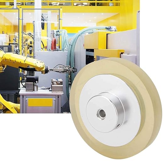 2PCS Industrial Encoder Meter Measuring Roller Rubber Wheel Wear-Resistant Polyurethane Synchronizer Wheel for Rotary Encoder (Perimeter 200mm(Hole Diameter 8mm))