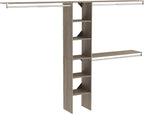 ClosetMaid 1951140 SuiteSymphony 16-Inch Closet Organizer with Shelves, Natural Gray