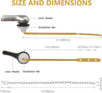 Toilet Handle Replacement Kit, 2-Pack Toilet Lever Flush Handle, Toilet Flusher Handle Lever with Stainless Steel Flapper Chain, Front Mount Toilet Trip Levers Fit for Most Toilet Tanks, Silver