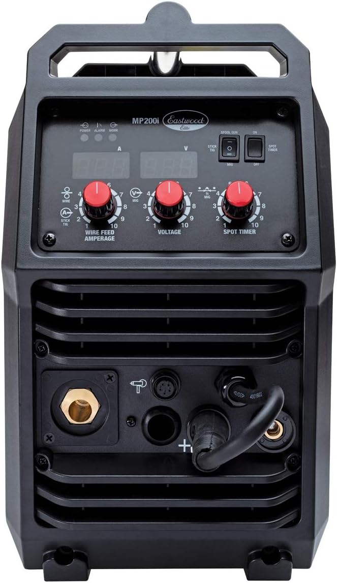 Eastwood Elite MP200i Multi Process Welder | All in One Powerful 110V Inverter Portable Welding Machine | MIG TIG Stick Compatible with Built-in Spot Weld Timer | Perfect DIY Home Garage Spot Welder