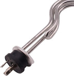 DERNORD 240V 4500W Tri-clamp Ripple Heating Element Stainless Steel Immersion Water Heater with 3-Wire Electrical Locking Plug (1.5 Inch Tri clamp)