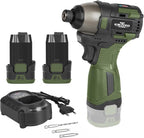 17V Brushless Screwdriver, 140Nm Cordless Impact Driver Set with 3 Adjustable Speed, 2 Batteries and Led Work Light