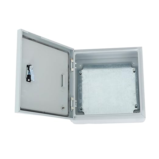 12 x 8 x 16 NEMA 4X Electrical Junction Box - Premium Steel Enclosure for Industrial Controls - Heavy Duty Outdoor Metal Cabinet with Dual-Key Lock - Fits Wiring, Connectors and Panels