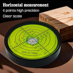 6'/2mm Point high Precision Universal Level Bubble Metal Bubble Water Leveler Cross Gauge Small Household (Black Green)