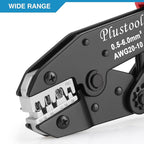 Crimping Tool for Non-Insulated Open Barrel Terminals & Receptacles AWG 20-10, Ratcheting Wire Crimper Tool - Crimping Pliers - Electrical Crimping Tool