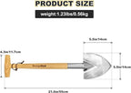 Berry&Bird Perennial Spade, 21.6''Long Trowel for Gardening Root Cutting Tool with Sharp Stainless Steel Blade, Wooden Handle Small Shovel Hand Edger Garden Tool for Planting, Digging & Transplanting