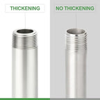 TAISHER 2PCS Stainless Steel Pipe Fittings, 3/4" NPT Male x 3/4" NPT Male Threaded, 16" Length Thickened Nipple Cast Pipe