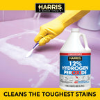 HARRIS 12% Concentrated Hydrogen Peroxide, 128oz, for Kitchen, Bath, Laundry, Home and Garden with Easy Fill Funnel