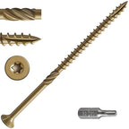 #14 * 8" Deck Screws, (95pcs) 5 lbs.Exterior Wood Screws, Rust Resistant Epoxy Coated, Bronze, T20 Star Bit