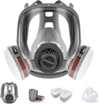 Full Face Respirator Mask with Filters, 15 in1 Reusable Respirator Paint Shield Cover Mask, Ideal for Painting Spray, Epoxy Resin, Welding, Dust, Car Spraying, Polishing, Sanding & Cutting