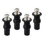 4 PCS Toilet Seat Hinge Bolts, Rubber Expansion Screws with Stainless Steel Hardware for Top Mount Toilet Seat Replacement