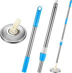 Spin Mop Replacement Handle 360 Degree Spin Mop Pole Handle Replacement Rotating Telescopic Stick for Head Replace Spinning Household Cleaning Accessories for Home(Blue)
