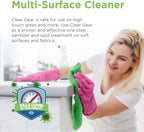 Clear Gear Disinfectant Cleaner, and Deodorizer For Sports Equipment, Gyms, and Fitness Centers - EPA-Registered, Hospital Grade, Made in USA - 1-Pack of 32 Oz Bottle Disinfecting Spray