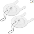 3 Inch Toilet Flappers Replacement for Gerber 99-827, Toilet Flapper with Stainless Chain and Hook, Toilet Replacement Parts (Clear 2 PCS)