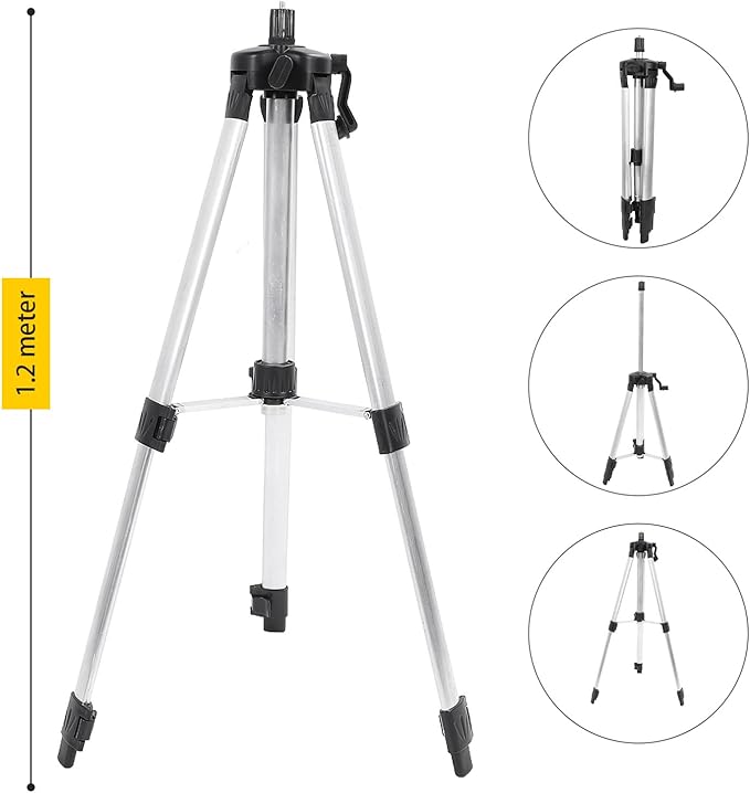 Laser Level with Tripod, 4 x 360 Self Leveling Laser Measuring Tool Green 16 Line Level Laser 360 Self Leveling for Construction, Home Renovation, Picture Hanging