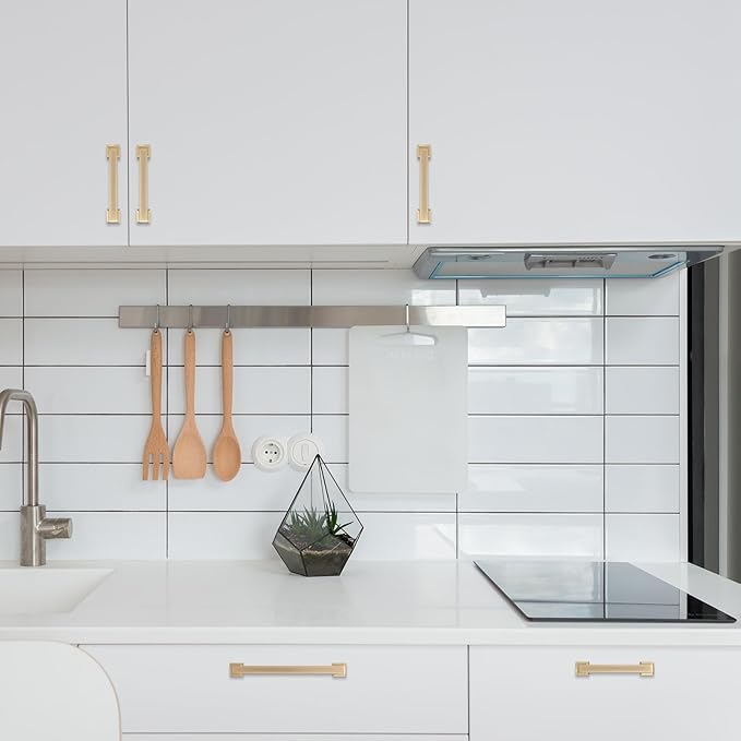 COTYKILEY 10 Pack 3 Inch(76mm) Champagne Bronze Cabinet Handles Gold Kitchen Cabinet Pulls Cabinet Door Handles Kitchen Cabinet Hardware Cupboard Drawer Pulls Dresser Handles