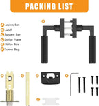 Amerdeco 1 Pack Matte Black Passage Door Handles,Heavy Duty Non-Locking Door Lever for Hall, Closet,Office Area, Shopping Malls AM0021