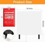 KANHIRO Emergency Fire Blanket for Home Kitchen - Fiberglass Fire Suppression Blanket Great for School, Fireplace, Grill, Car, Office, Warehouse (1 Pack, 39 in X 39 in)