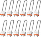 2" Long Shackle Cabinet Lock，12 Pack Laminated Padlocks with Extra Long Extended Adjustable Shackle