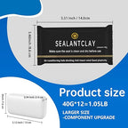 12Pack Quick Repair Mud and Waterproof White Sealing Putty - Pipe Sealing Repair Sealing Clay, Ideal for Air Conditioning Gaps, Wall Holes and Drain Connections