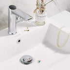 Vessel Sink Drain,Bathroom Pop-up Drain with Detachable Basket Stopper, Anti-Explosion and Anti-Clogging Drain Strainer, Sink Drain Assembly with Overflow Polished Chrome, REGALMIX RWF083H