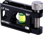 BETHEL 2.5 Inch Magnetic Torpedo Level with V-Groove & Magnetic Rails, Aluminum Alloy Pocket Bubble Level for Pipes, Conduits, and Metalworking