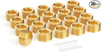GASHER 20Pcs Brass Hex Plug Pipe Fitting, 1/2" NPT Male Pipe Plug Fitting For Closing The End Of Pipe