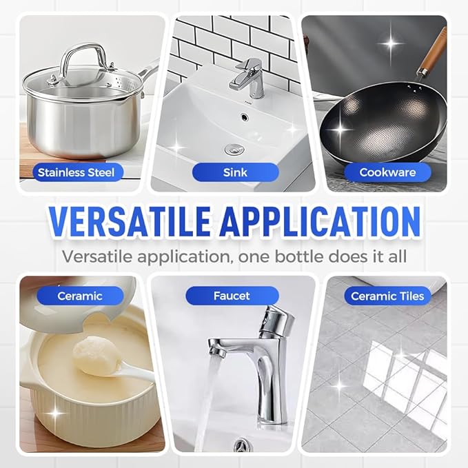 Multi-Purpose Powerful Cleaner for Kitchen, Upgrade Heavy Kitchen Grease Remover, 3 In 1 Coconut Oil Natural Cleanser for Faucets, Tiles, Oven & Stove Top (1)