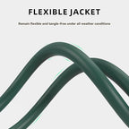 8ft Outdoor Extension Cord for Christmas Decorations - 16/3 Heavy Duty SJTW Waterproof Green Electrical Cable with 3 Prong Grounded Plug for Safety, Great for Lawn and Major Appliances