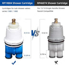 RP19804 Delta Shower Cartridge 1300/1400 Series Shower Replacement, Spool Assembly, Single Handle Universal Spool Repair Kit for (1993-2007) Monitor Spool(2 Pack)