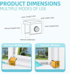 Window Locks for Up and Down Windows 4 Pack Window Stopper Sliding Window Lock for Vertical Horizontal Sliding Windows Doors with Key Aluminum Window Security Locks Child Proof(Golden Small)