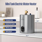 Westinghouse 1.5 Gal Compact Mini-Tank Electric Water Heater - 120V Under Sink Point-of-Use On-Demand Hot Water for Kitchen, Bathroom, Home - CSA Listed