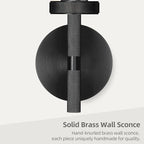 Modern Black Hardwired Wall Sconces 2 Pack, 21'' Knurled Bathroom Wall Sconce, Indoor Wall Sconce,Copper and Glass Vanity Light, for Living, Bedroom, Hallway, Staircases, Include Bulbs