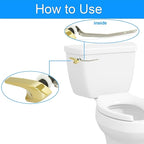 Side Mount Toilet Handle Fit for Kohler 87115-VF, Gold Toilet Flush Handle Replacement Kit Toilet Lever Compatible with Kohler Tank, Polished Gold