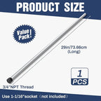 Tandefio 1 Pcs Anode Rod for Hot Water Heater Aluminum Zinc Compatible with Rheemm A. O. Smith, Replacement NPT Hot Water Tank Anode Rod, Corrosion Protect, Rotten Egg Smell(3/4 Npt X 29 Inches)