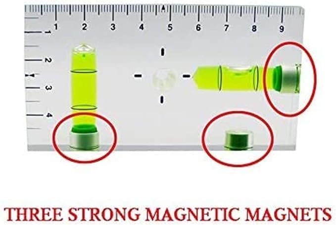 umei Transparent T-Type Multi-Functional Level Bubble Two-Way Level with Magnet Scale Size 95x51x13mm