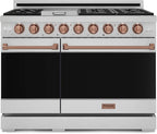 Gordon Ramsay by THOR Kitchen 48 Inch Professional Gas Range with Double Oven in Stainless Steel/Rose Gold