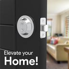 Mega Handles - Ronn Deadbolt I Entry Deadbolt Lock - Heavy Duty Round Locking Deadbolt for Left or Right-Handed Doors - Interior/Exterior - Polished Chrome