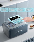 AAOBOSI Electric Ice Cream Maker with Compressor, Ice Cream Maker Machine No Pre Freezing, Ice Cream Machines for Home, Small Homemade Gelato Maker with 4 Modes, 1.61 Quart