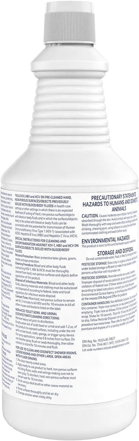 CREW Non-Acid All-Purpose Disinfectant Bathroom Cleaner, Floral Fresh, 32oz