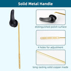 Hygie Rinse Metal Toilet Handle Replacement Kit Universal Front Mount Fit, Toilet Lever Compatible with American Standard/Glacier Bay/Gerber, Toilet Flush Handle with Flapper Chain, Matte Black