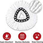 20 Pack Mop Heads Replacements for O-Cedar EasyWring Spin System, Microfiber Spin Head Mop Refills Bulk, Deep Clean, Machine Washable Mop Replacement Heads for Home and Commercial