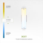 ASD LED 18" Vanity Wall Mount Light Fixture, Linear Bathroom Lighting Bar | 3CCT, Dimmable, Energy Star, ETL Listed | 20W 1500LM 3000-5000K 120V | Long Tube Bath Sconce Over Mirror | Nickel, 4 Pack